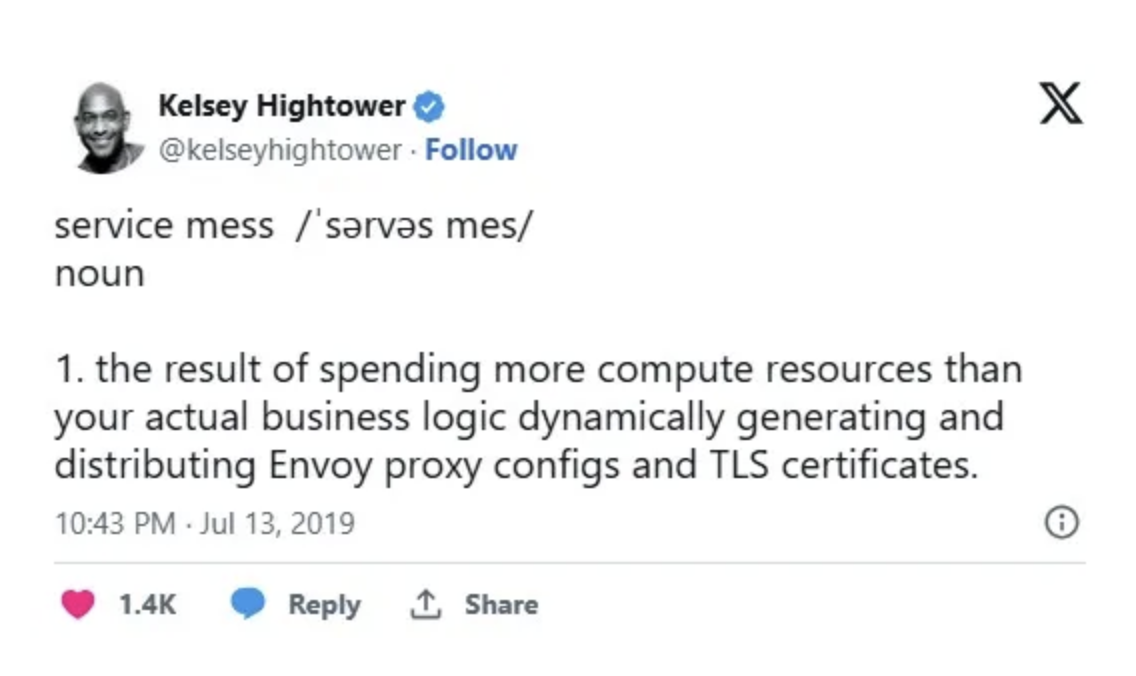 Kelsey Hightower redefines service meshes